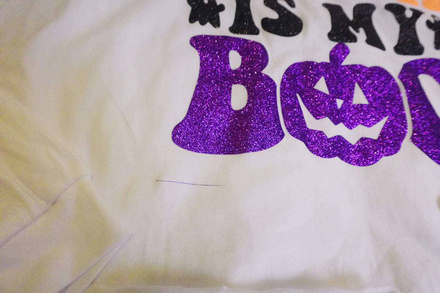 Mama is my boo (XL) long sleeve crop top