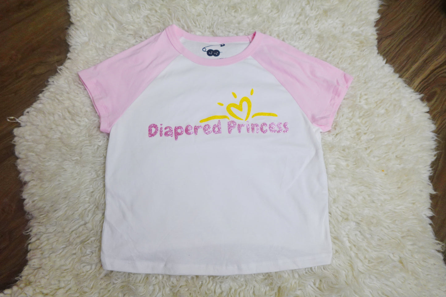 (XL/XXL) Diaper Princess / Glitter Crop Top