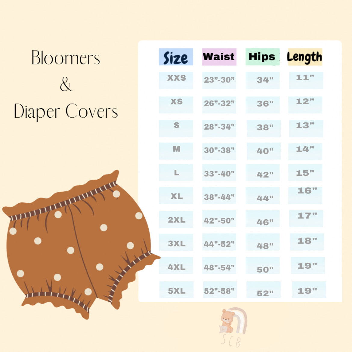 3XL/4XL Foxy Bloomers