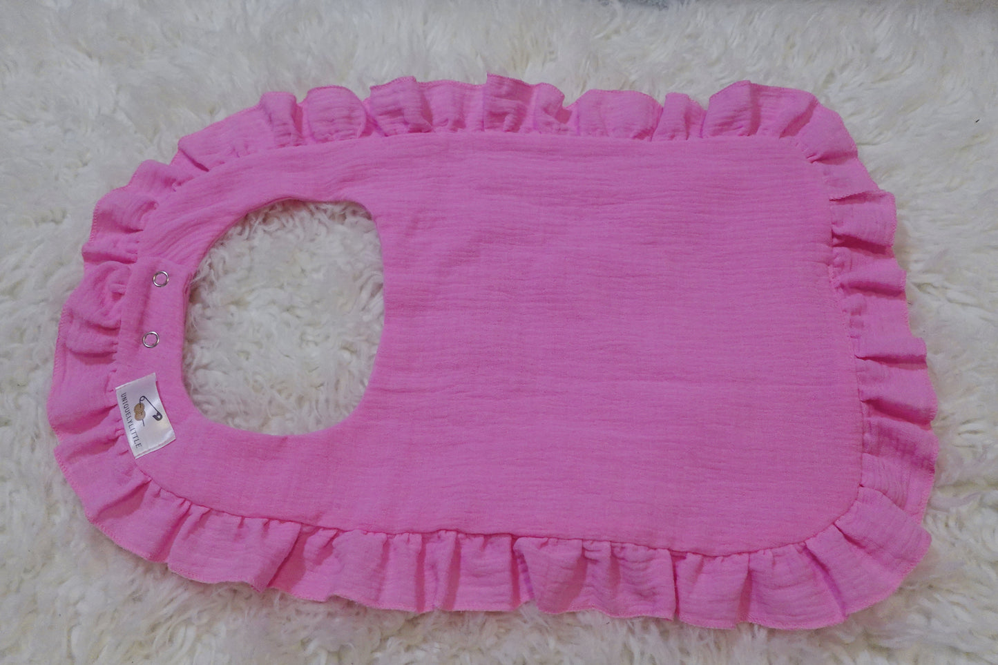 Barbie Pink| Seersucker Cotton Bib