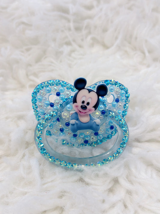 Glitter Blue Mouse Deco