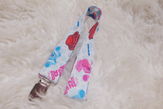 Blue Dog Paci  Clip