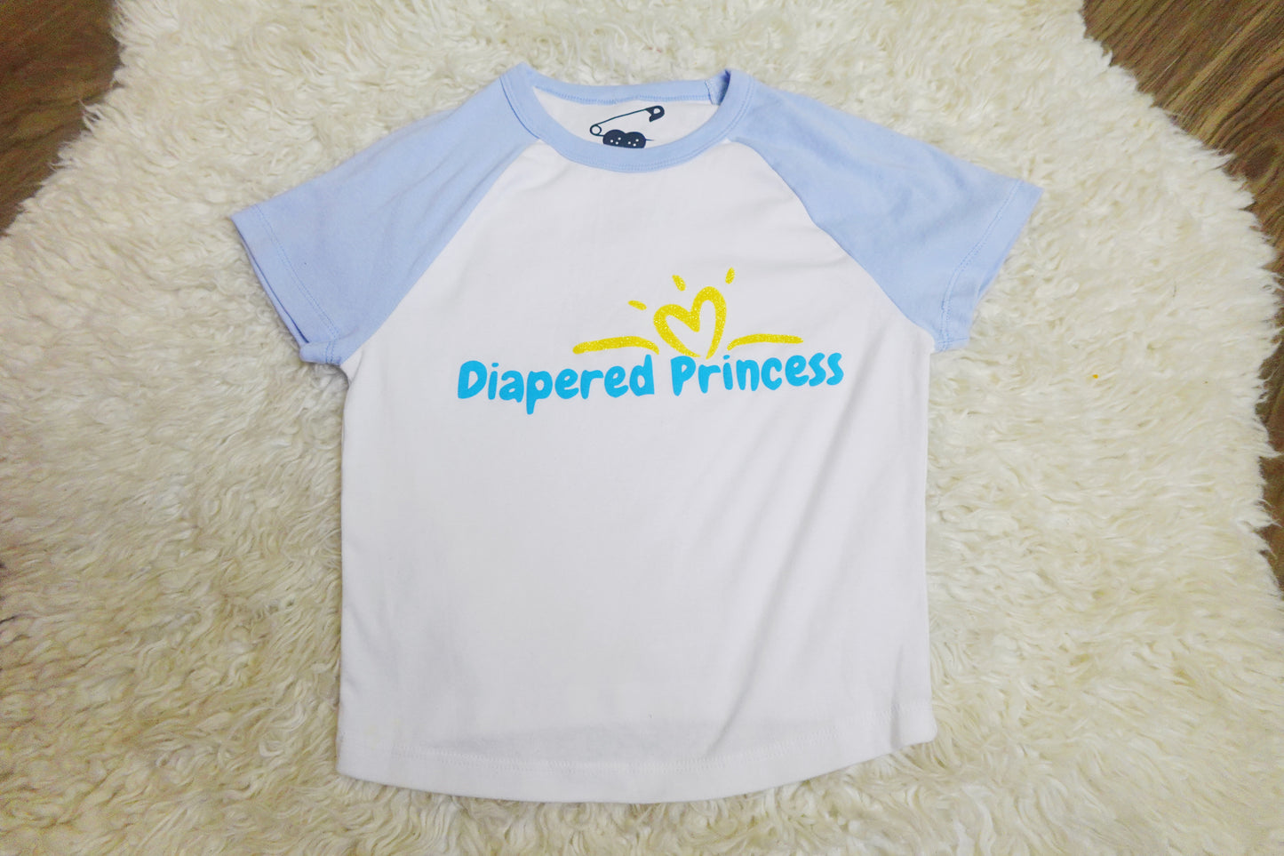 (S/M) Diaper Princess / Glitter Crop Top