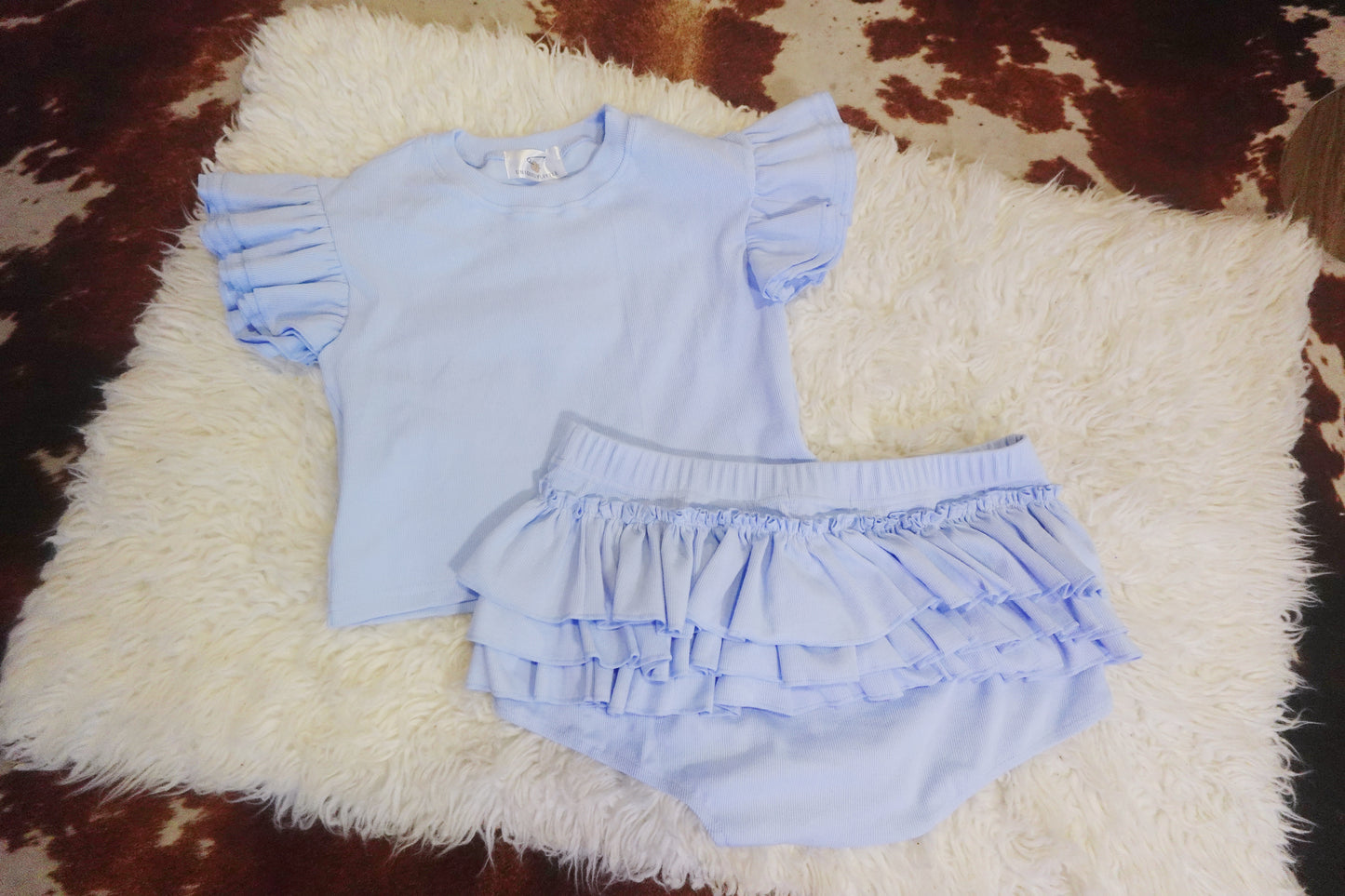 Bluebell Flutters | Low Waisted Ribbed Set