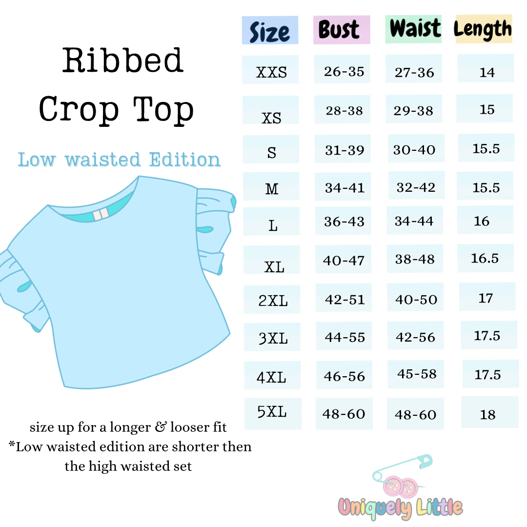 Bluebell Flutters | Low Waisted Ribbed Set