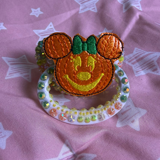 Embroidered Pumpkin Full Deco Pacifier