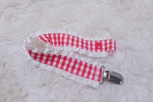 Red & Pink Ruffle Clip