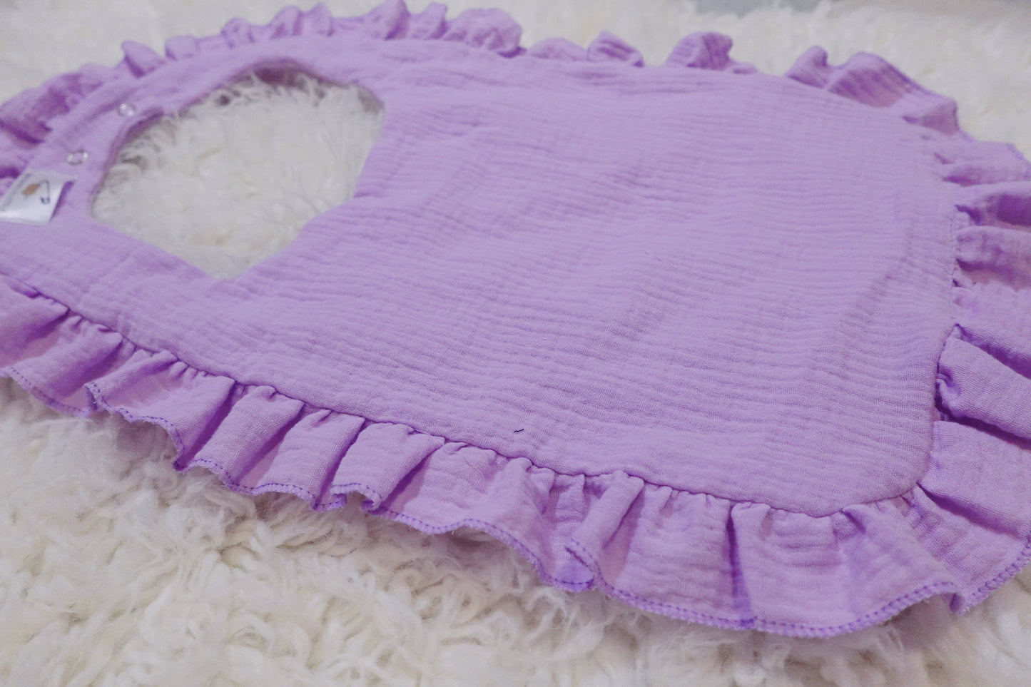 Lavender Fields | Seersucker Cotton Bib