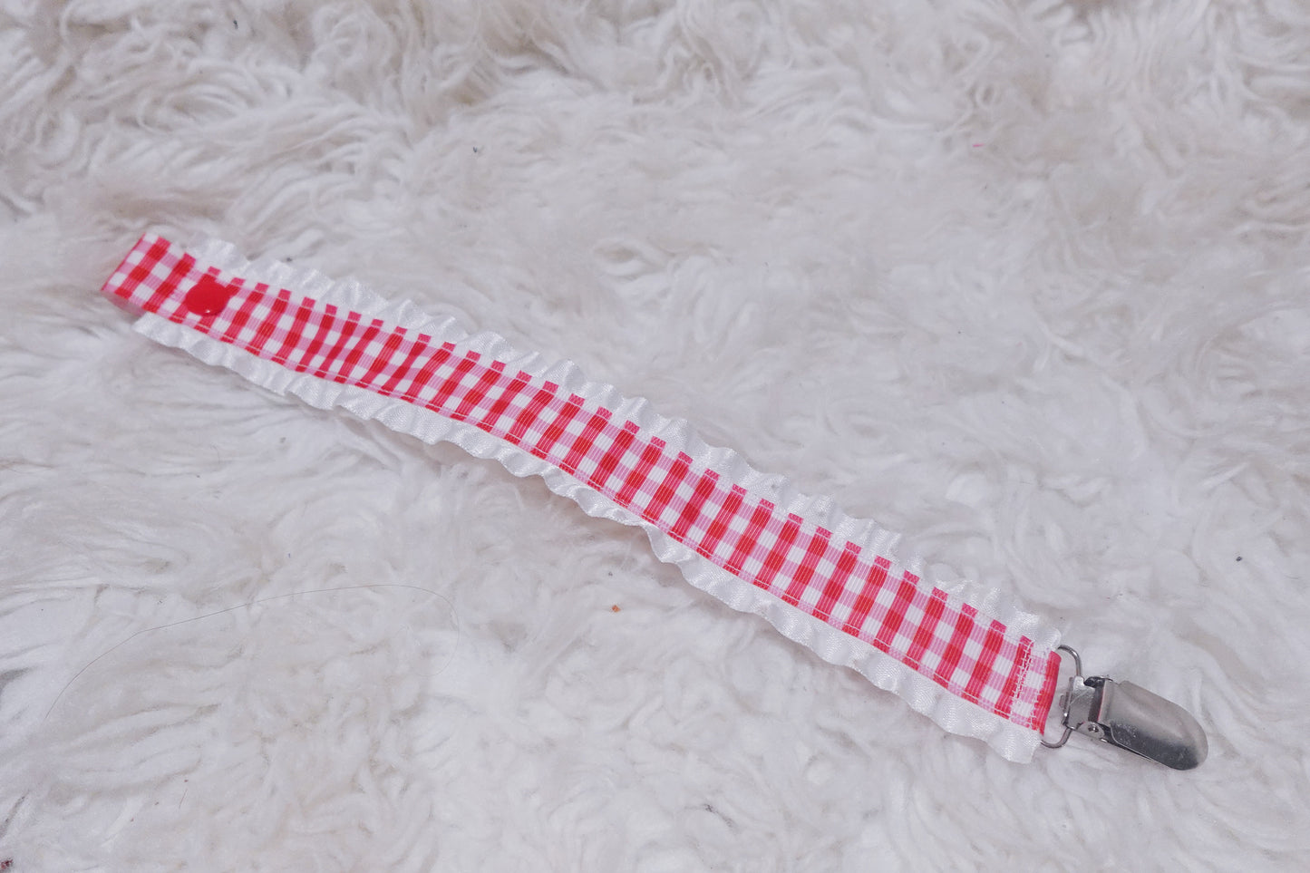 Red & Pink Ruffle Clip