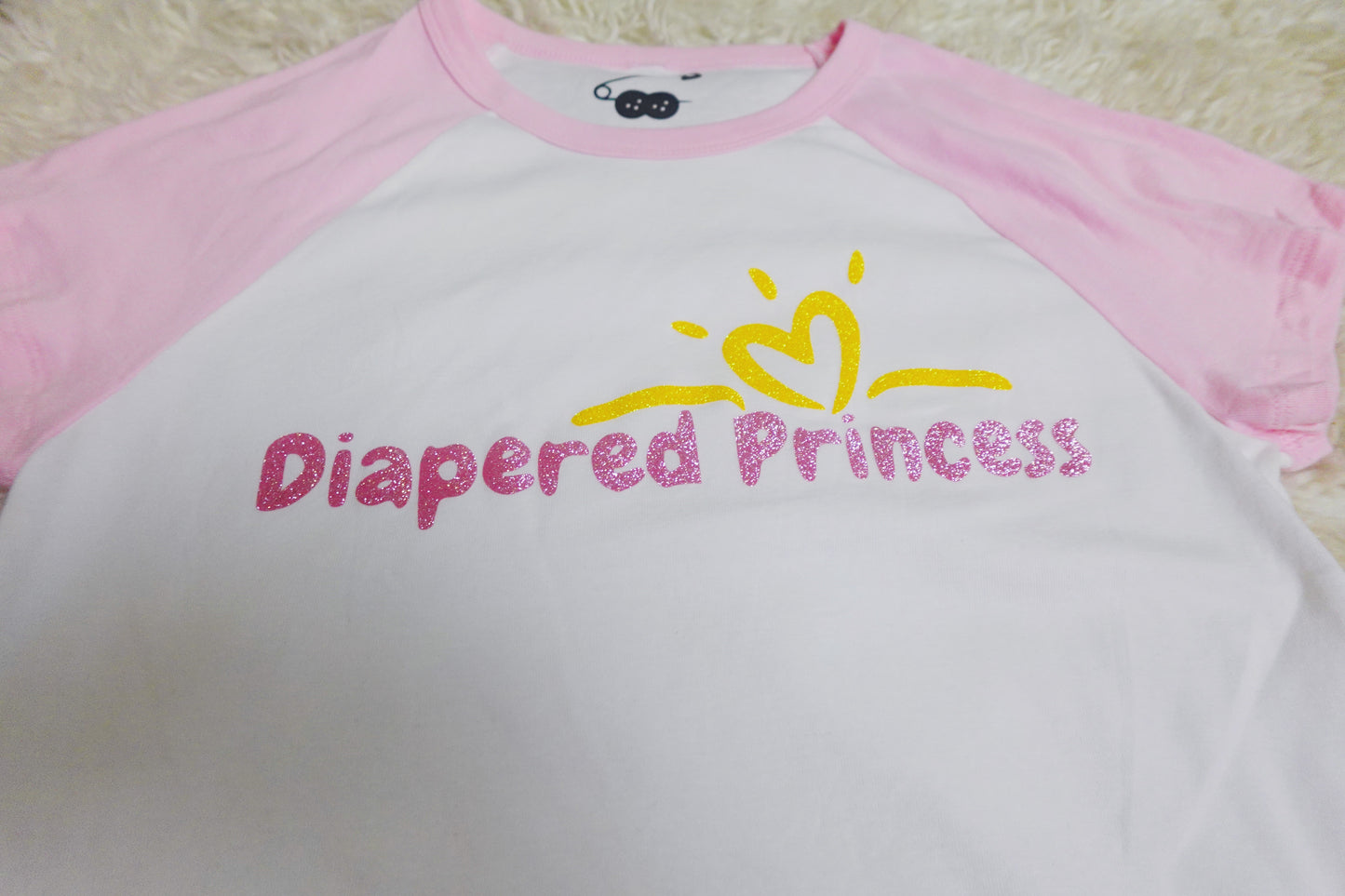 (XL/XXL) Diaper Princess / Glitter Crop Top