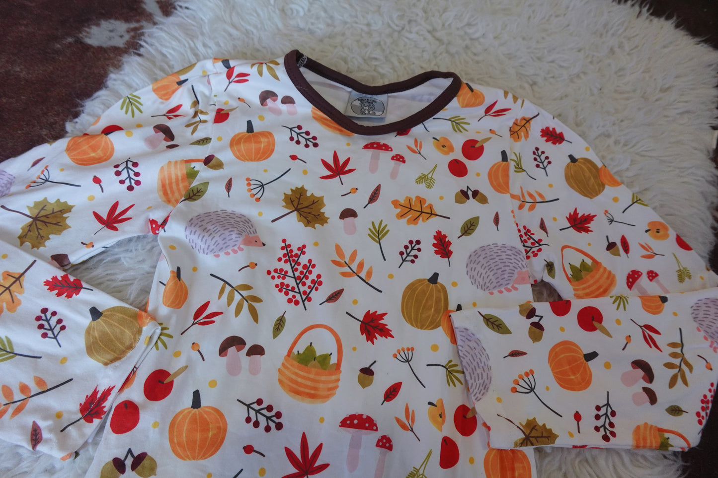 XXS Baby Autumn Long Sleeve Bodysuit | Brown