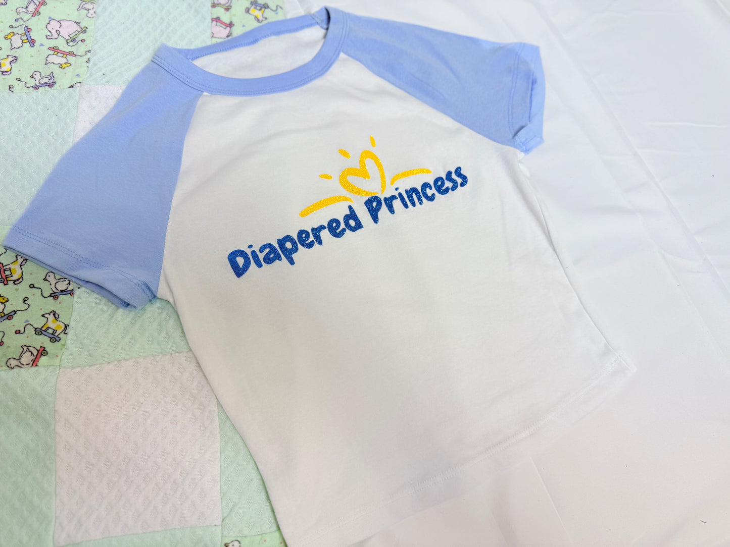 All Glitter Diapered Princess Tshirt