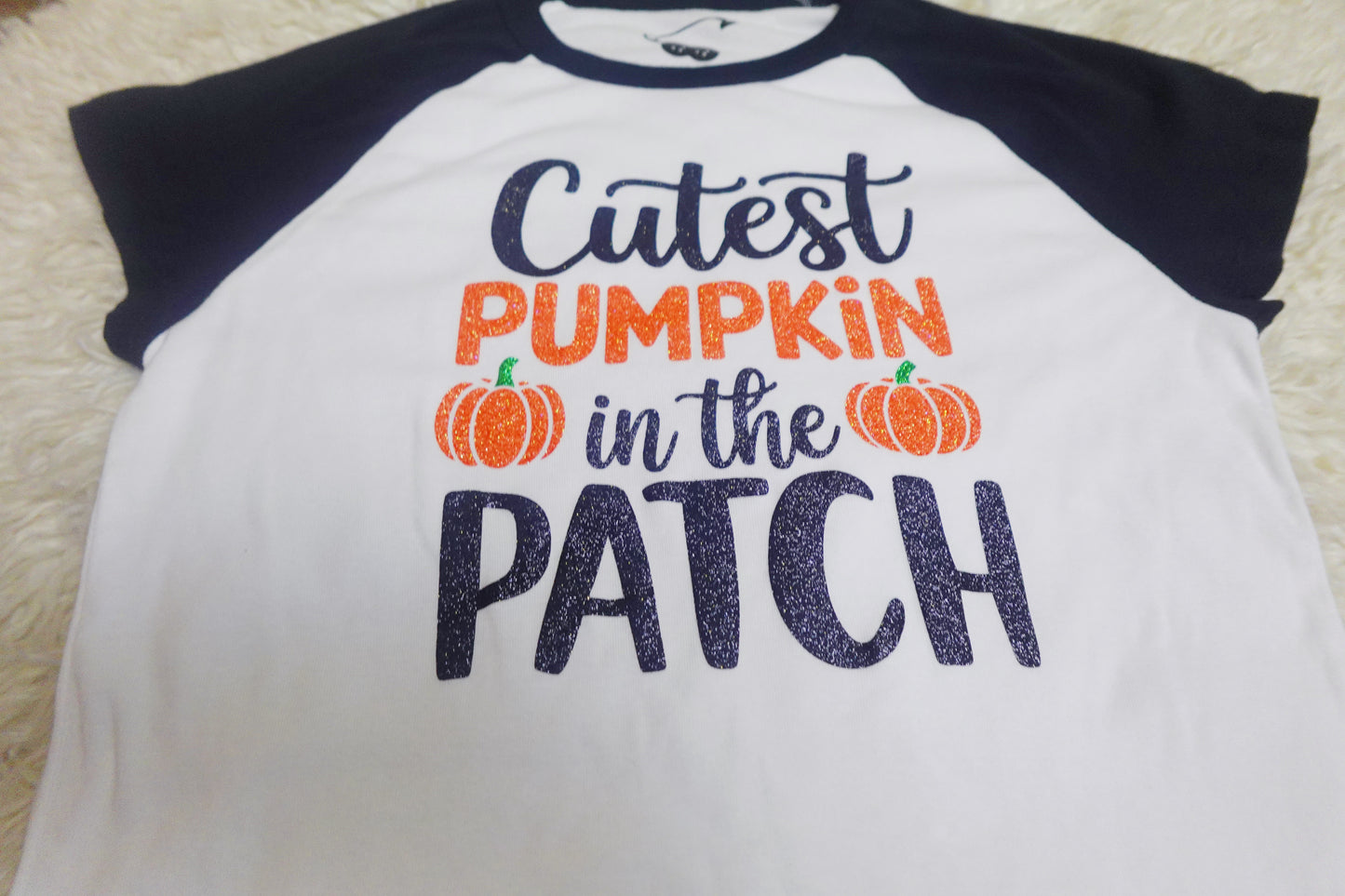 ( XL/XXL )Cutest Pumpkin  | Glitter Crop Tee