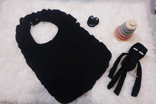 Black Night | Seersucker Cotton Bib