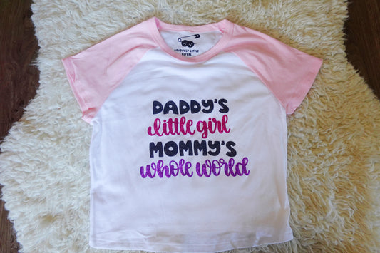 ( XL/XXL )Mommy & Daddy’s Little Girl | Glitter Crop Tee