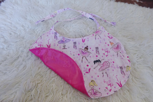 Pink Ballerina | Double-sided bib