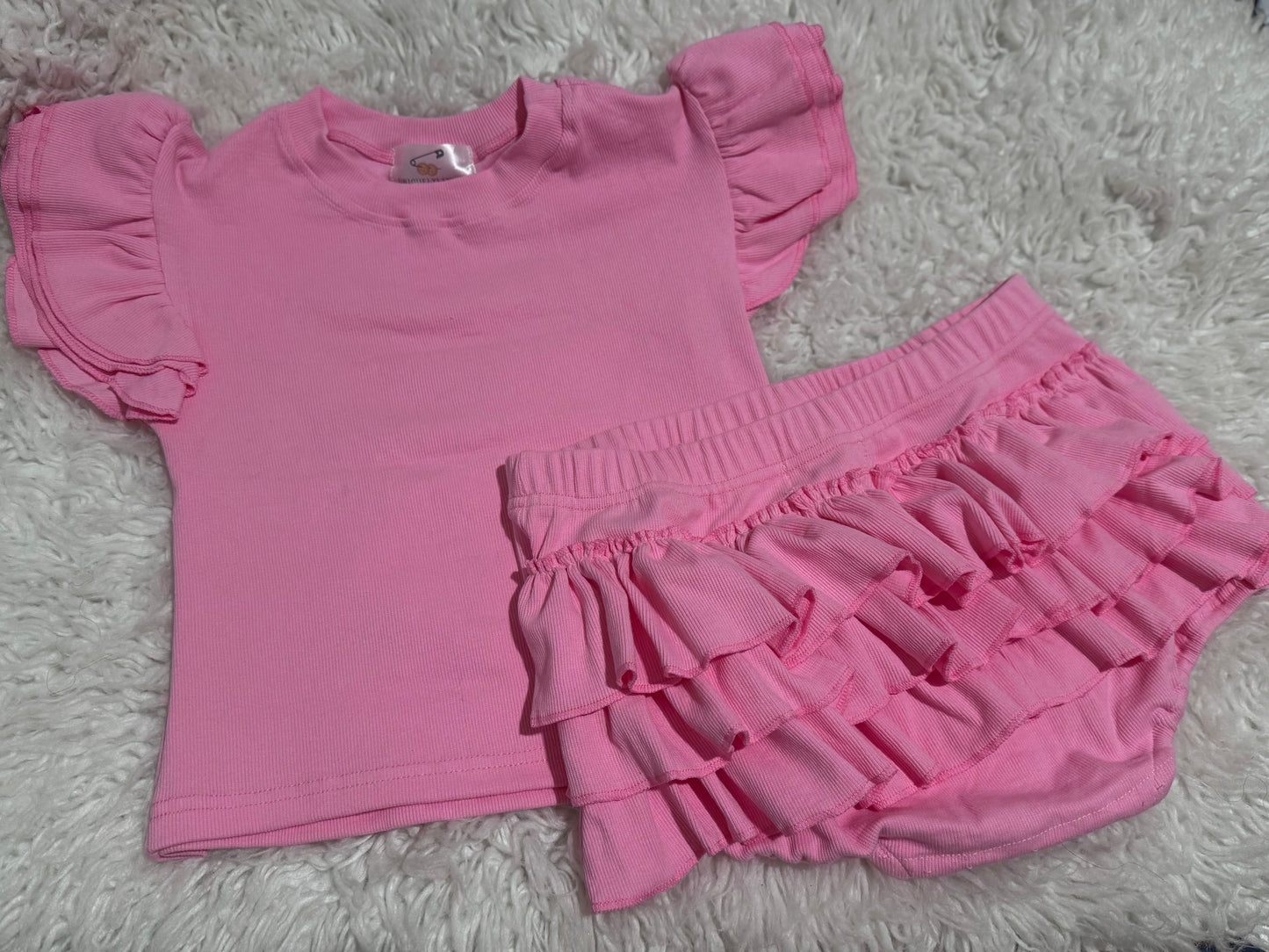 Barbie Pink ♡︎ High Waisted Ribbed Set
