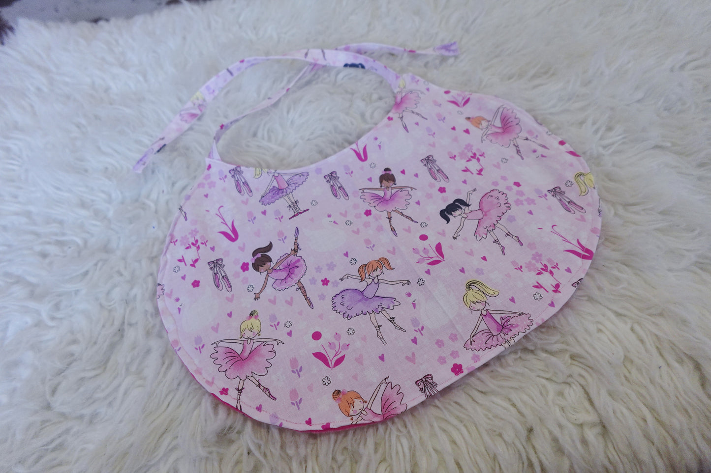Pink Ballerina | Double-sided bib