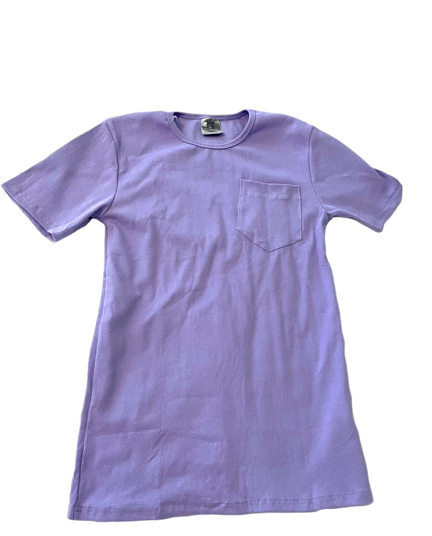 Ribbed lavender pocket tee (tall)