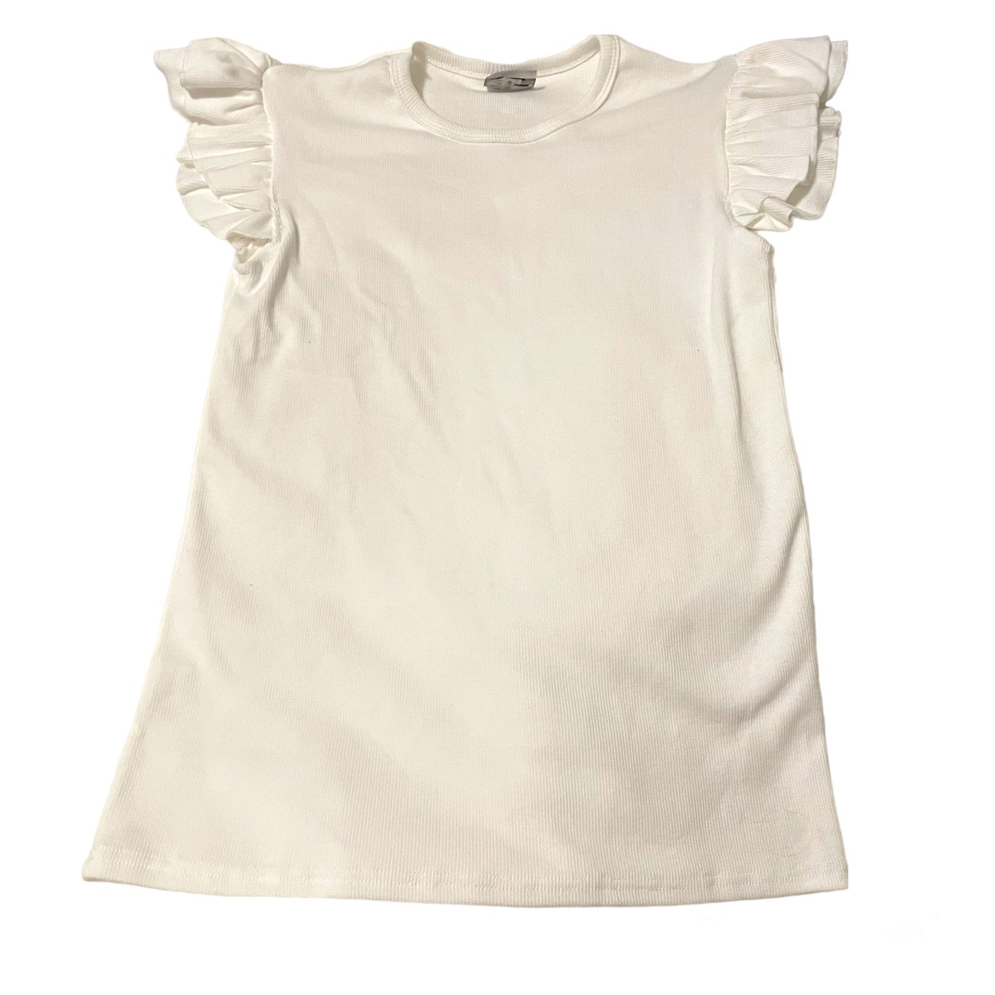 Large white ruffle top